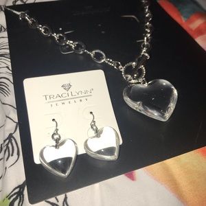 Traci Lynn Heart 3 Piece Jewelry Set